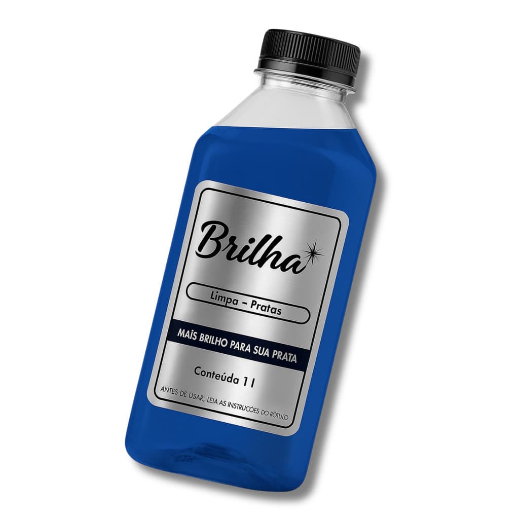 1 Litro de Limpa Pratas Brilha - Limpador de Prata Original