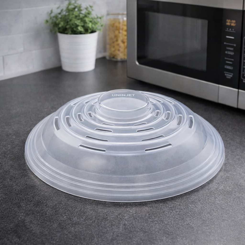 Tampa Transparente de Microondas Protetora de Alimentos Livre de BPA  De Plástico 26cm Microondas