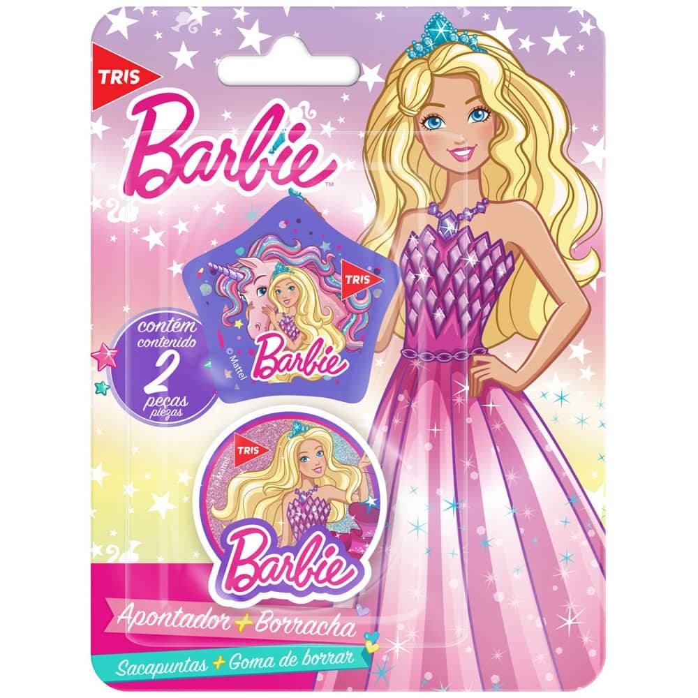 Apontador com Depósito e Borracha Mattel Tris 2 UN