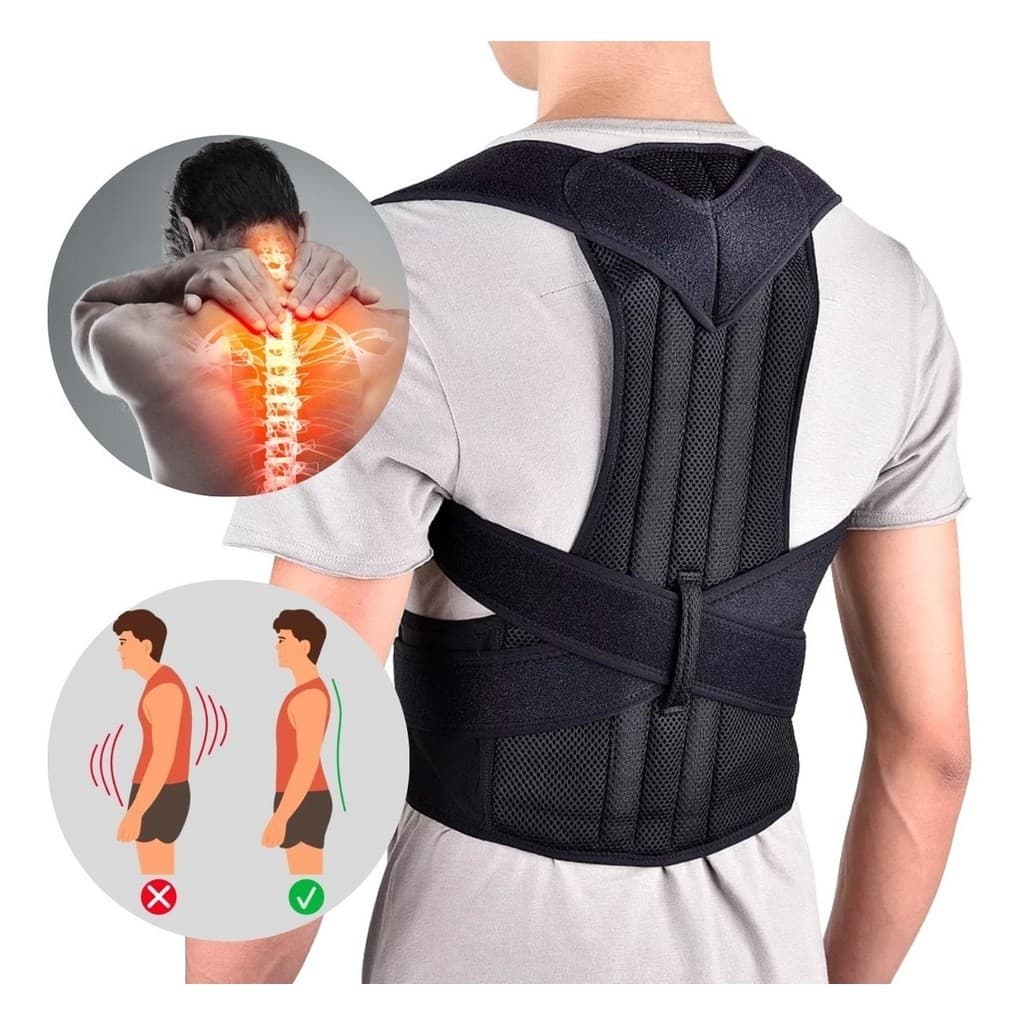 Colete Postural Cinta Para Coluna Corrigir Postura Protetor Lombar Corretor Postural