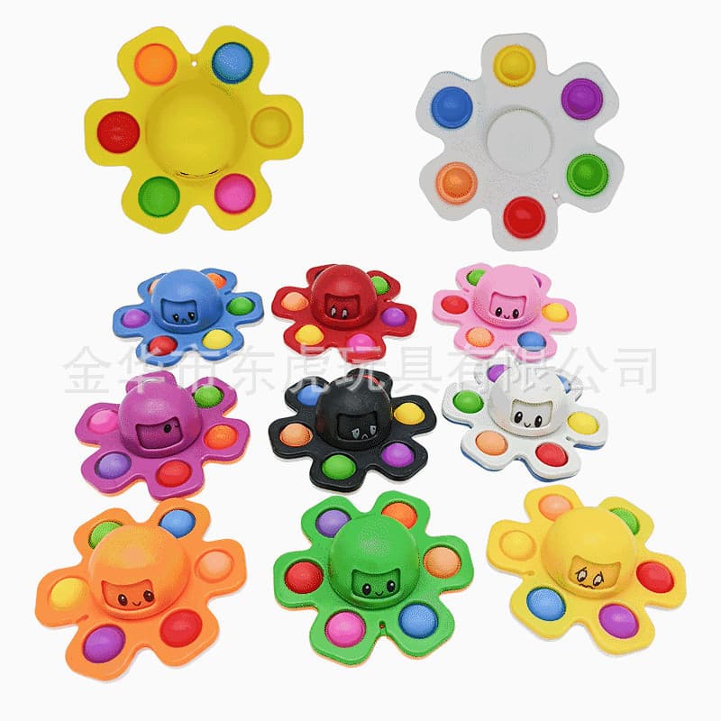 ‌ Brinquedo Bubble Pop Fidget De 7 Cores-Sensorial De Alívio De Estresse Para Crianças E Adultos , Jogo De Empurrar De D