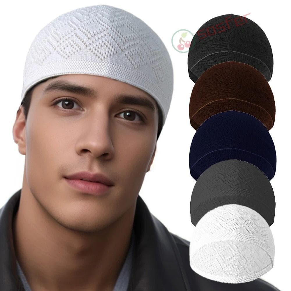 Gorro De Malha SOSFER , Chapéus De Oração Masculinos Unissex , Bonés Judaicas Respiráveis De Cor Sólida Da Índia
