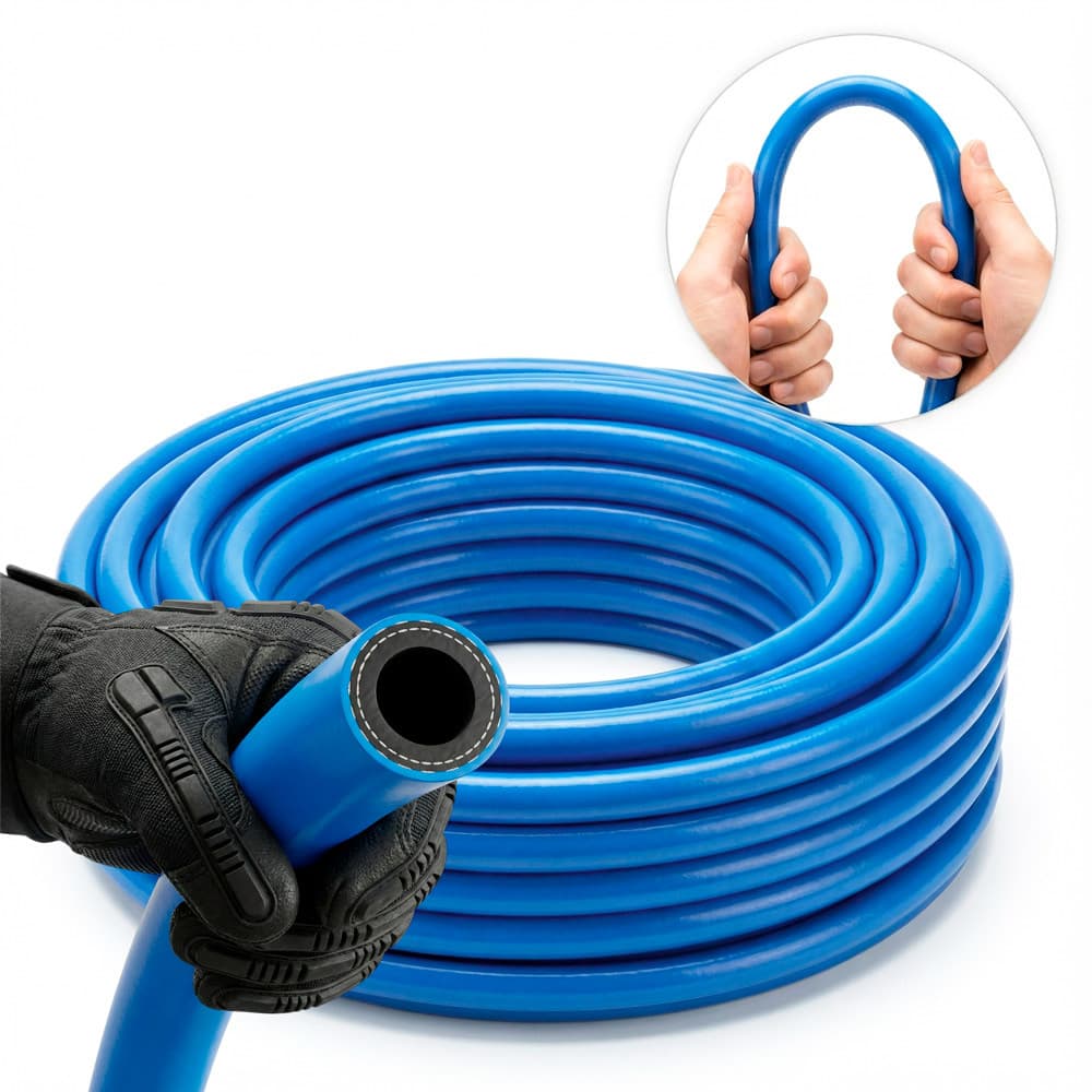 10 Metros Mangueira Lava Auto Jato Resistente 1000psi 1/2 Polegadas Azul