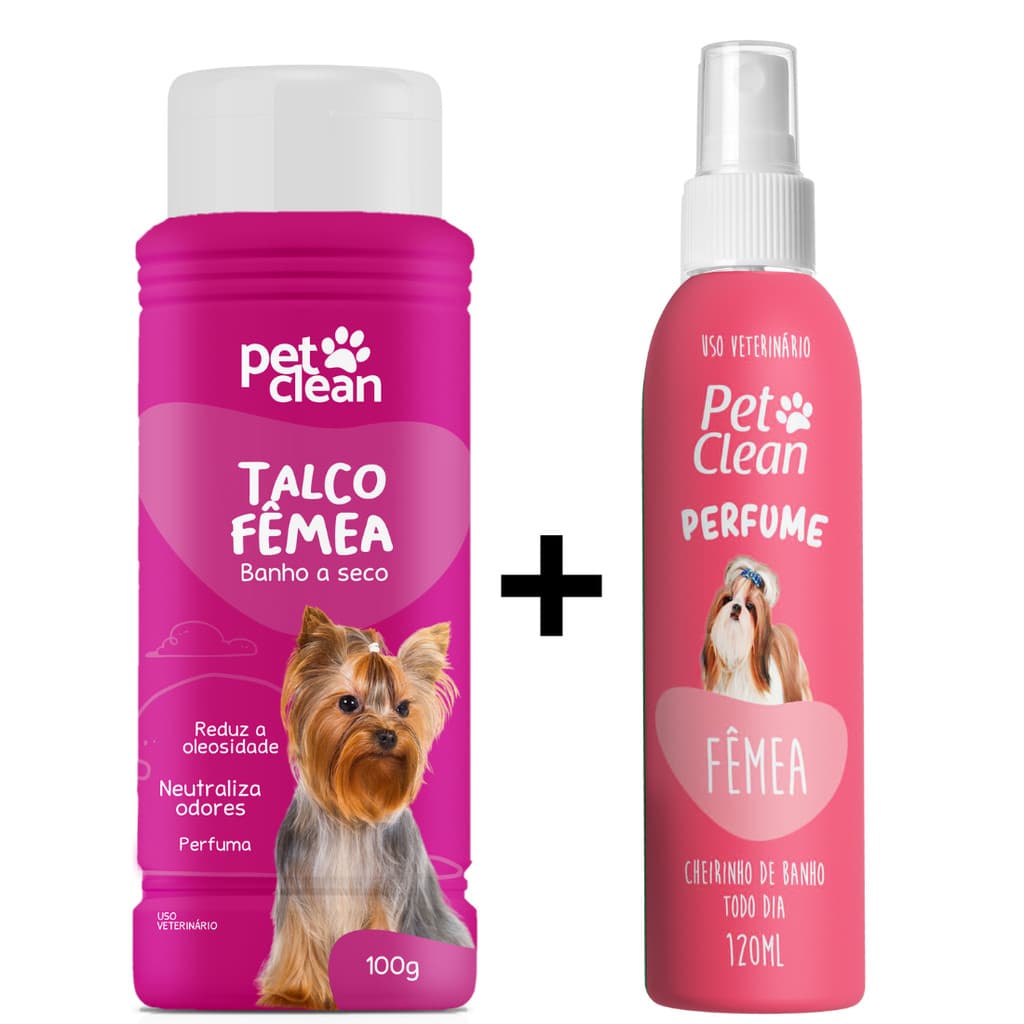 Kit Talco + Perfume para Cachorro e Gato PetClean