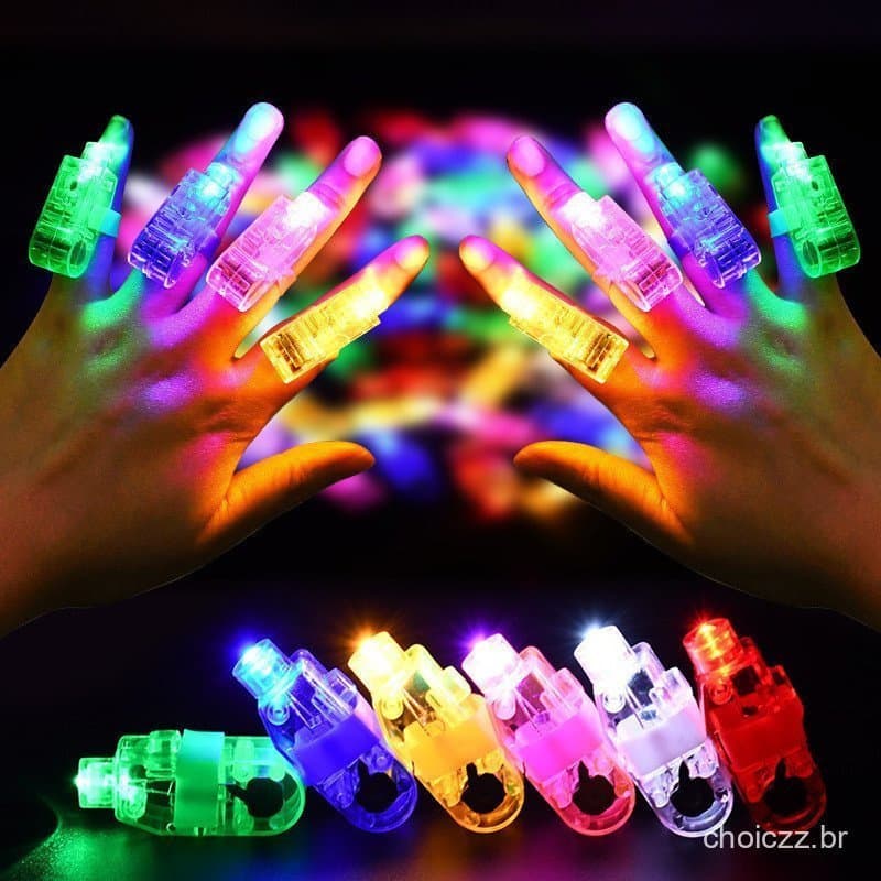 20/50pcs LED Luzes De Dedo Lanternas Coloridas Iluminam Brinquedos Para Decoração De Festa De Natal De Casamento Anivers