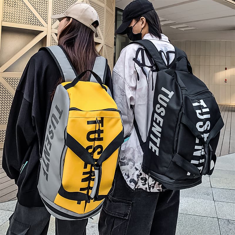 Saco de viagem saco de bagagem de mão grande capacidade Oversized moda na moda mochila masculina separação seca molhada