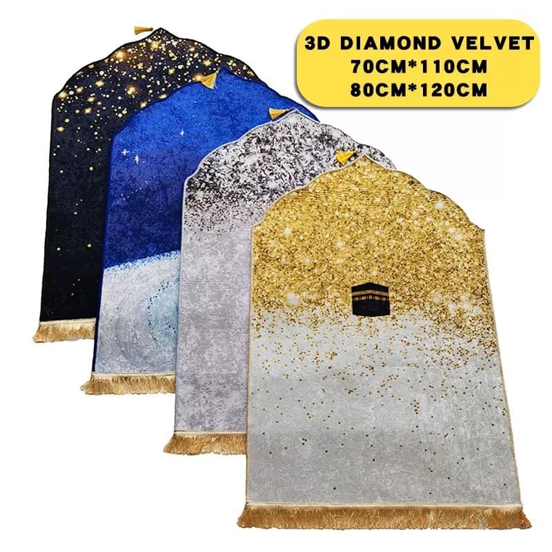 Novo estilo cerimônia adoração transfronteiriça envio tapete sala de estar oração engrossada oração diamante dourado vel