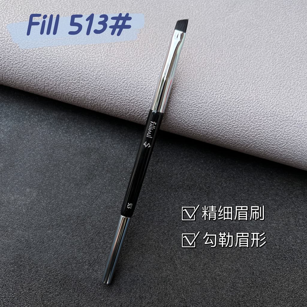 Fillimi 513 Pincel de Sobrancelha em Ângulo Fino Pincel de Creme de Sobrancelha Pincel de Pó Contorno Forma de Sobrancel