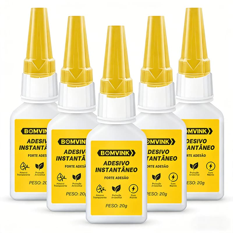 Cola Instantânea Adesiva Ultrarrápida Super Forte Adesivo Rápido Bico Fino Precisão 40/100g