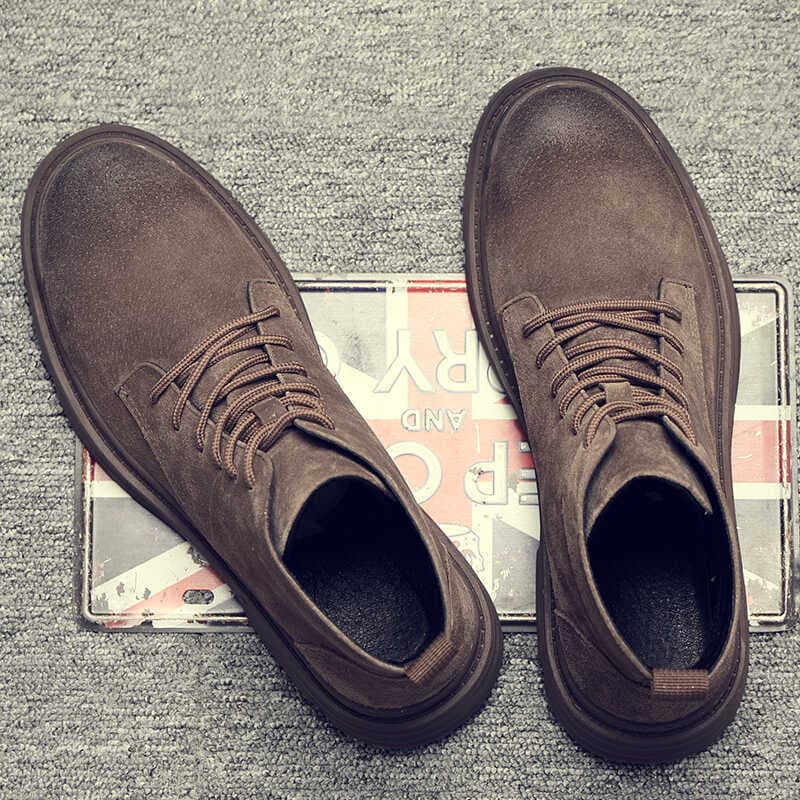 Martin botas masculinas outono inverno estilo 2024 novo estilo britânico na moda de alta qualidade botas curtas de couro