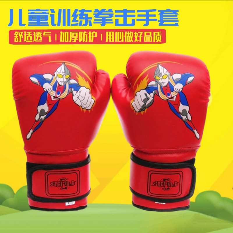 Crianças luvas de boxe luvas de boxe das crianças adolescente luvas das mulheres dos homens treinamento de luta Sanda bo