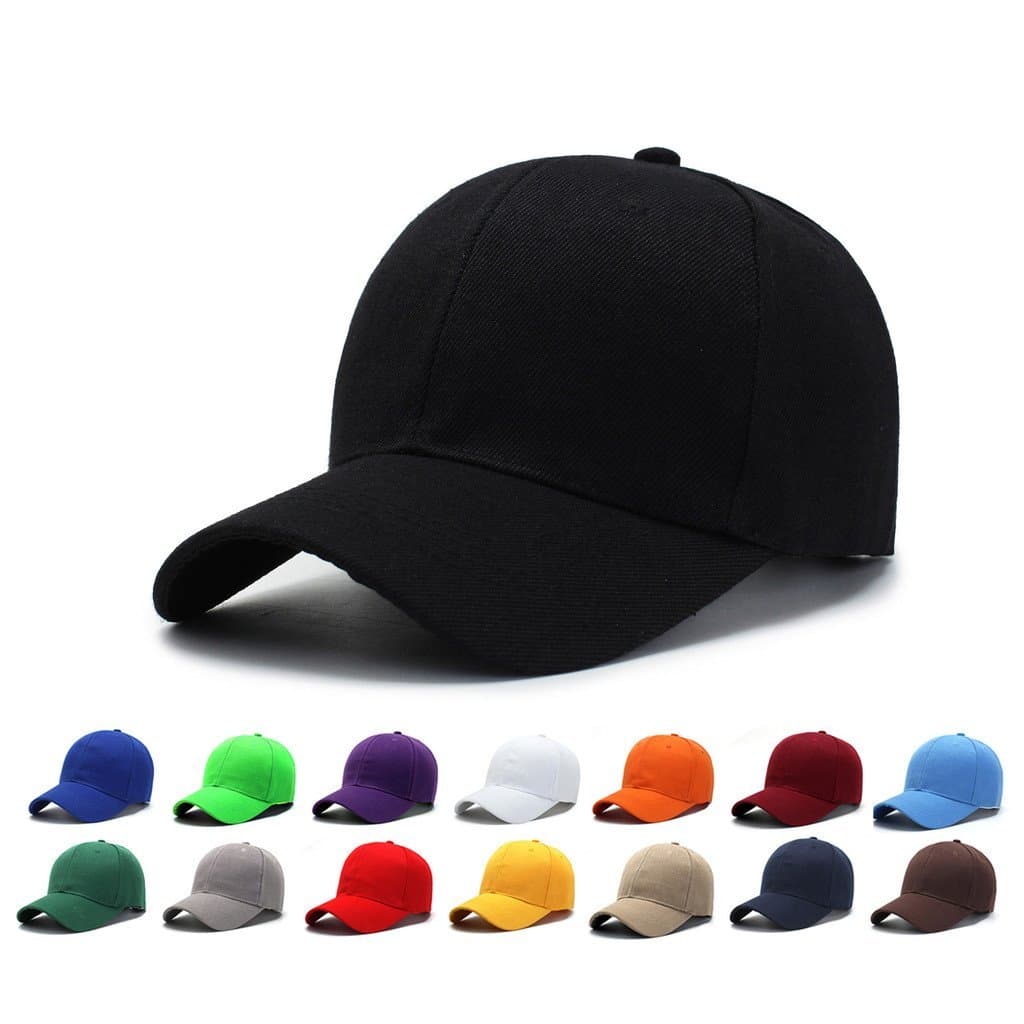 Boné de beisebol feminino de cor sólida, liso e espesso, chapéu de sol para atividades ao ar livre, boné de beisebol de