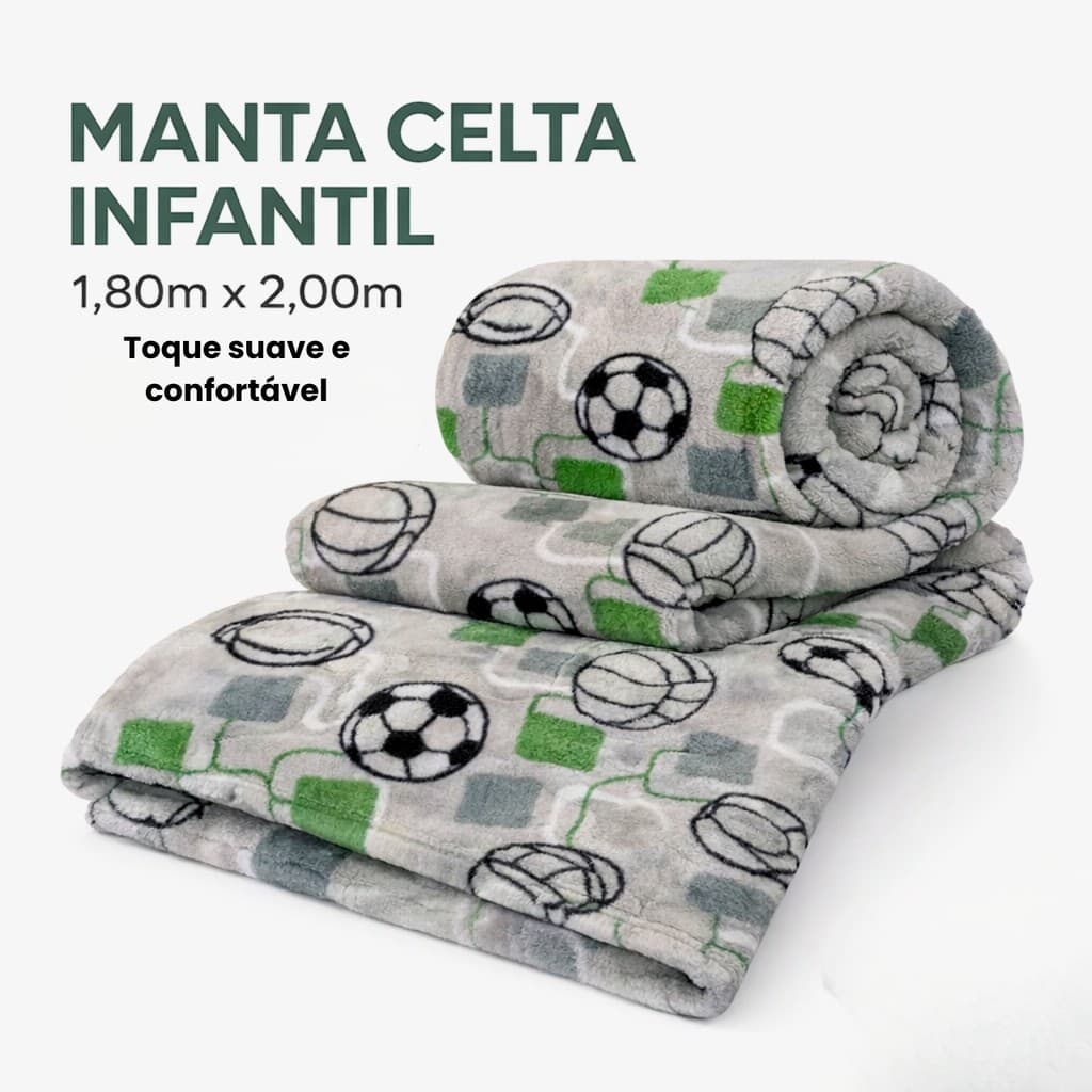 Manta Celta Infantil Estampada Cobertor Infantil Casal Corttex Varias Estampas