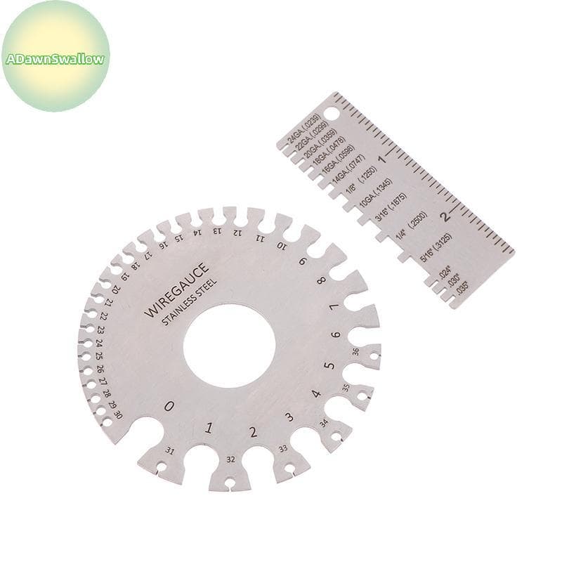 ADS 0-36 Rodada AWG SWG Medidor De Fio Thiness Régua Diâmetro Ferramenta Aço Inoxidável De Inspeção De Soldagem BR