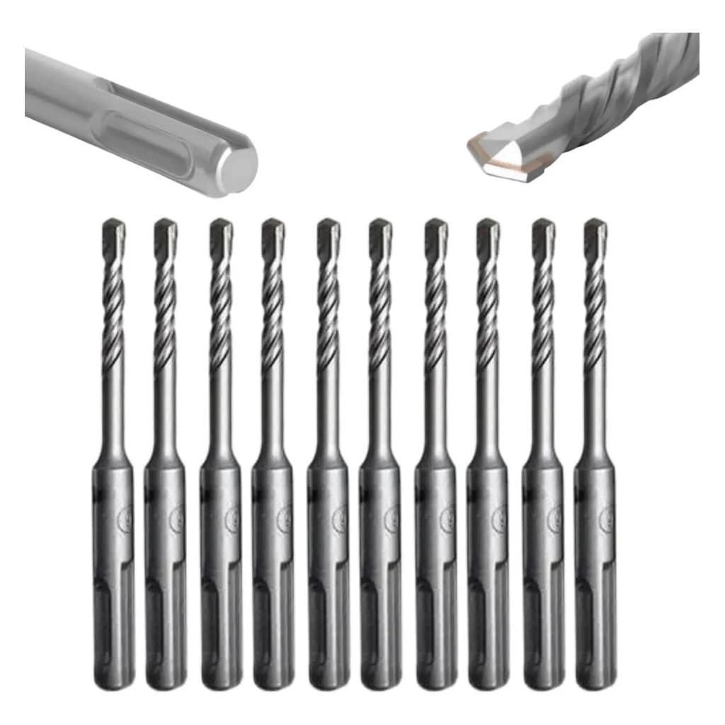 Kit 10 Brocas Sds Plus Encaixe 5mm X 110mm Concreto Videa
