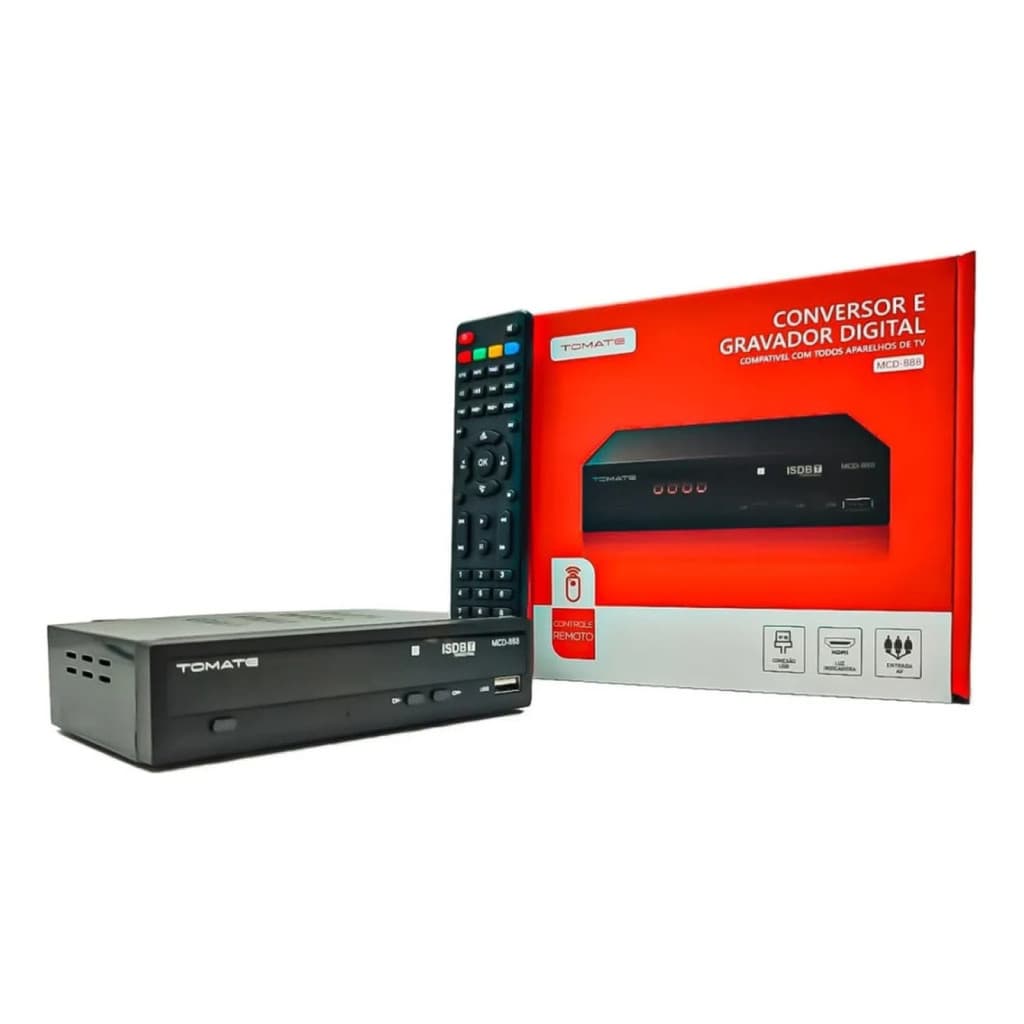 Conversor Digital E Gravador Tomate Mcd-888 Bivolt Cor Preto