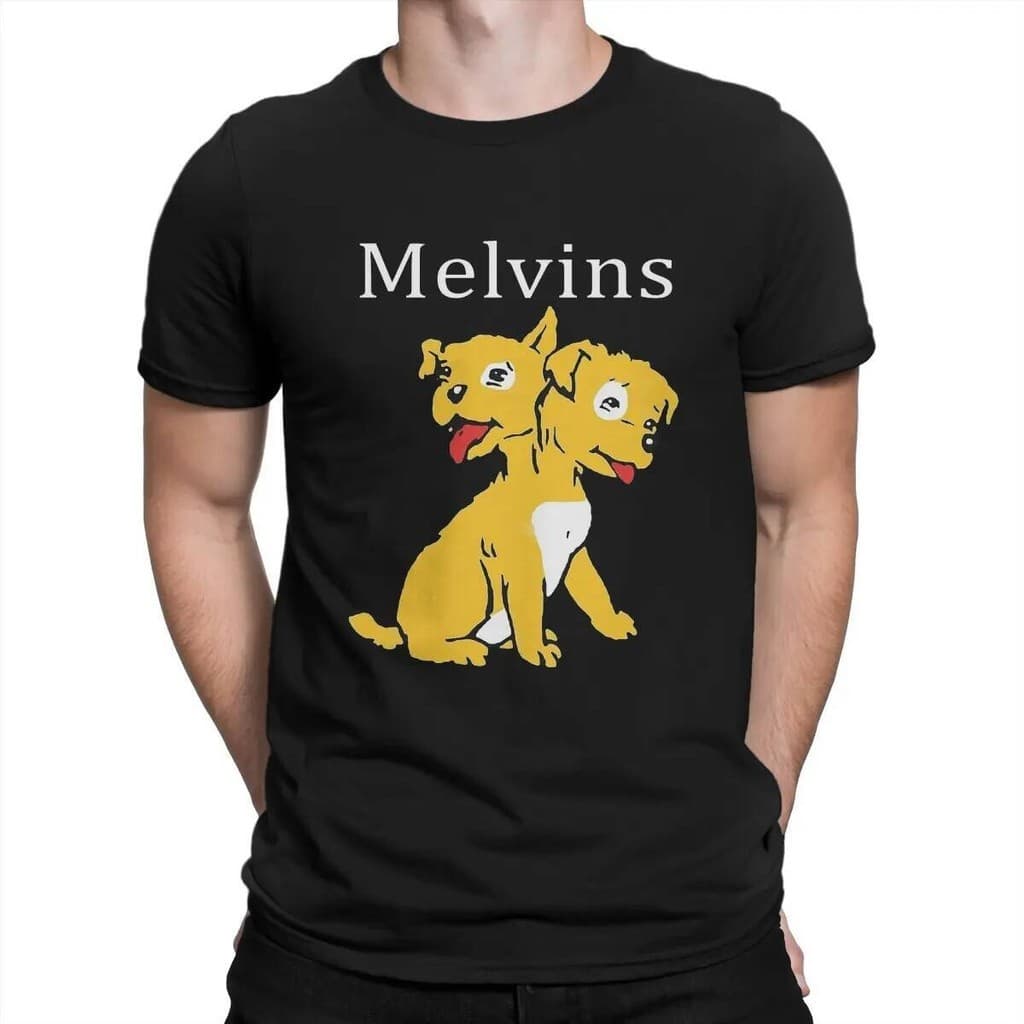 Camisetas Masculinas Música Vintage Algodão Puro Camisetas de Manga Curta Melvins Camisetas Gola O Ideia de Presente