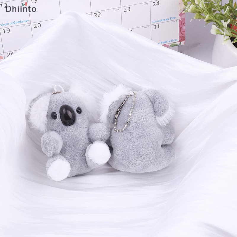 [Chaveiros De Pelúcia Urso Koala Cinza 8cm Recheados Animais Brinquedos De Bonecas Em