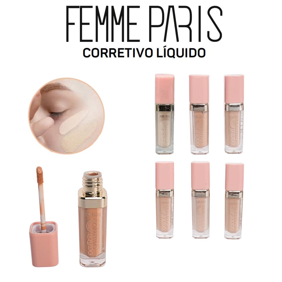 Corretivo Líquido Femme Paris – Alta Cobertura e Longa Duração FR055