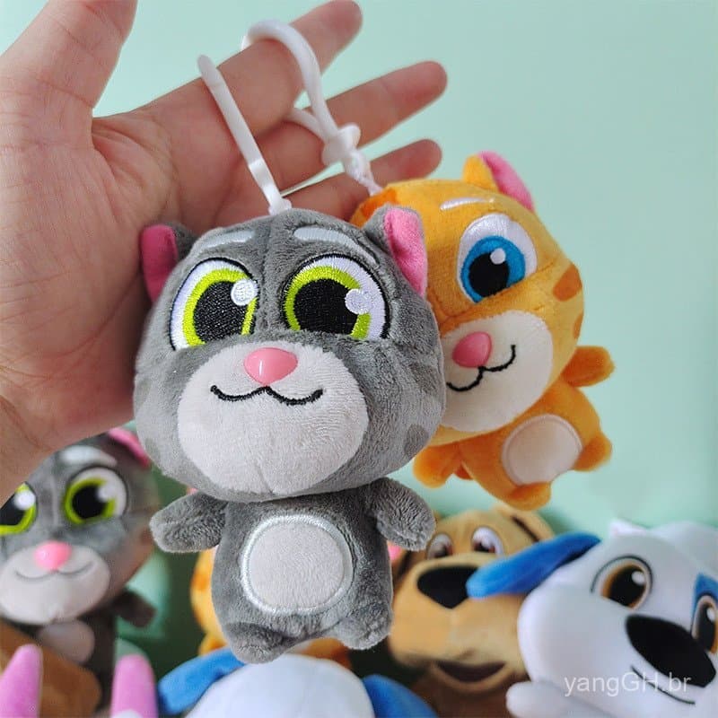 Talking Tom, Boneco de Pelúcia Fofo da Família de Gatos, Pingente de Chaveiro, Presente