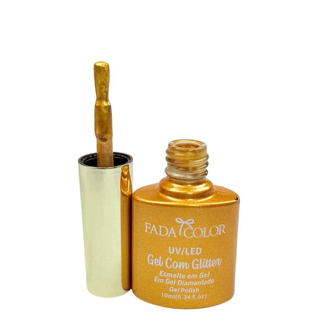 Esmalte Gel Glitter Profissional Cor52 Fada Color 10ml