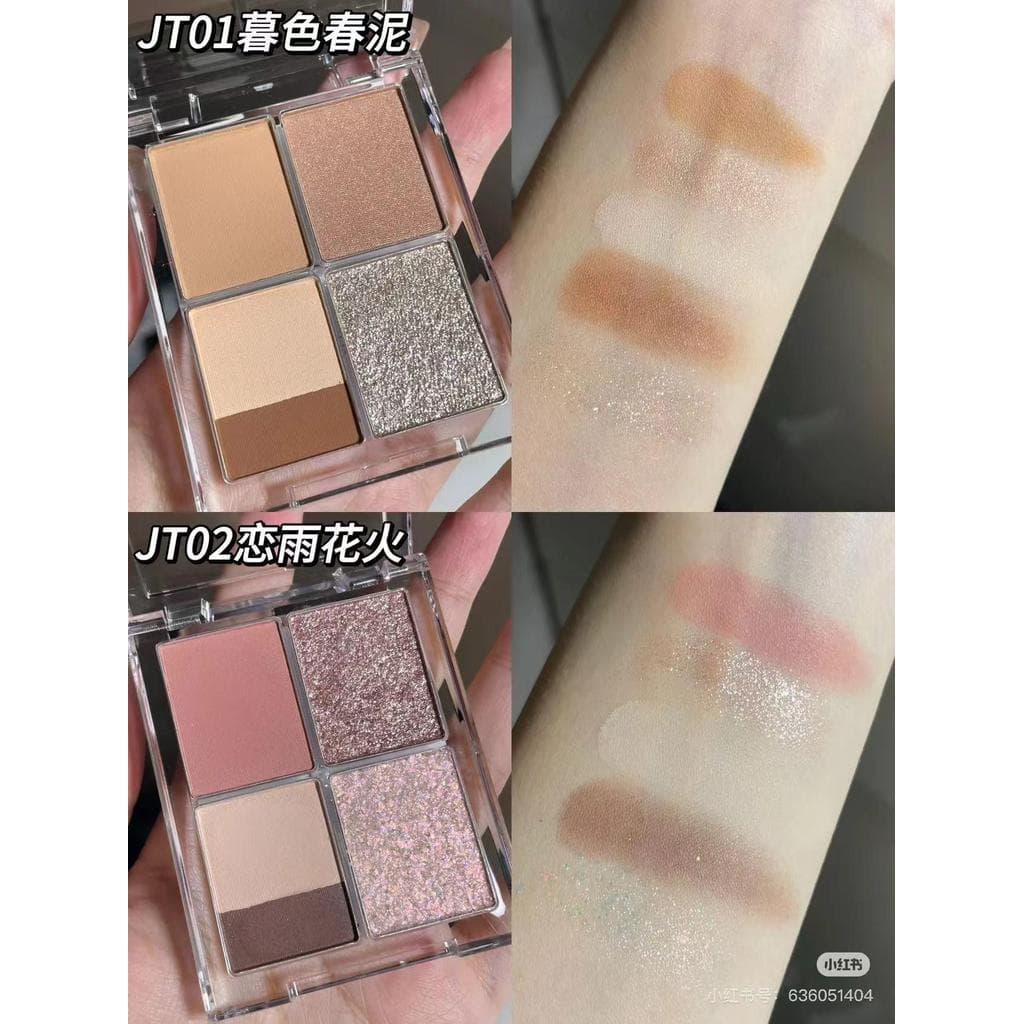 Vale a pena chorar!Lindo louco!AZTK AZTK Paleta de sombras de quatro cores/cinco cores cor terra lantejoulas peroladas f