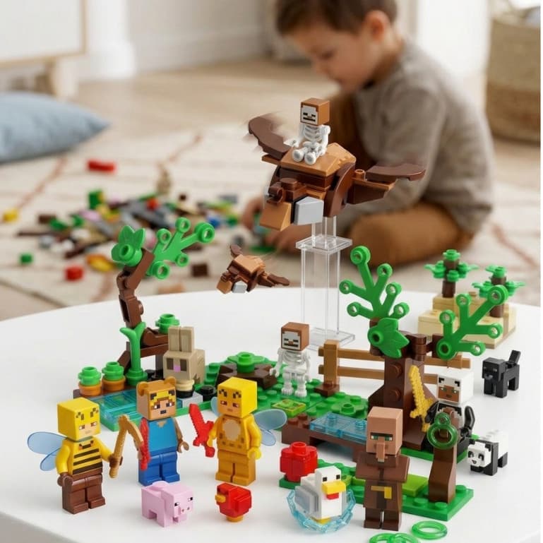 Kit Blocos de Montar com Personagens e Animais – Criativo, Educativo e Divertido para Crianças