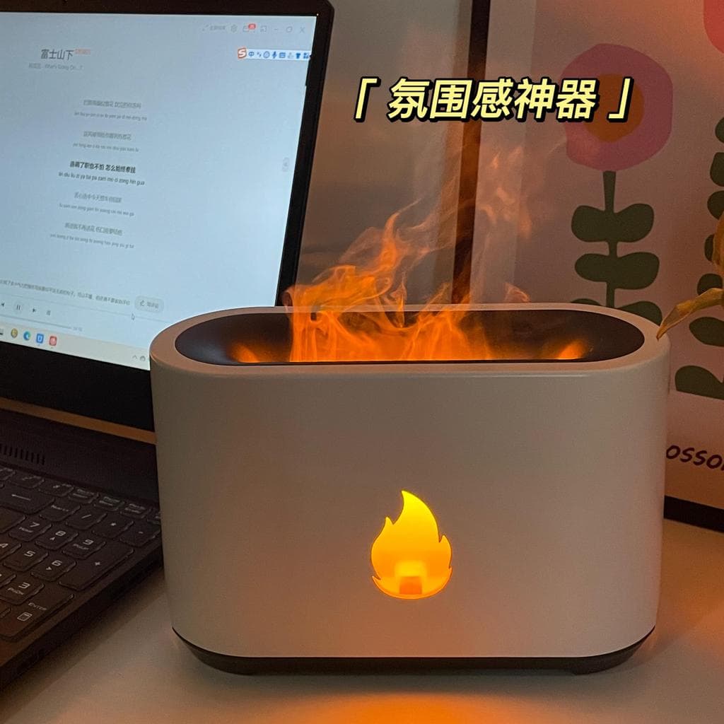 Nordic chama aromaterapia umidificador atmosfera luz grande Volume de nevoeiro casa quarto escritório Desktop dormitório