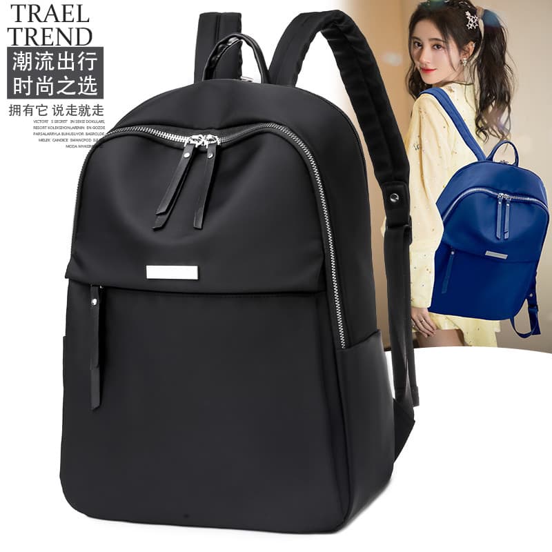 47cm saco de computador mochila feminina 2025 novo estilo moda simples grande capacidade saco de escola Oxford pano moch