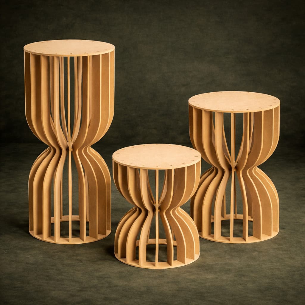 Trio Mesa Festa Ampulheta Lançamento Enfeites Decorações Mdf