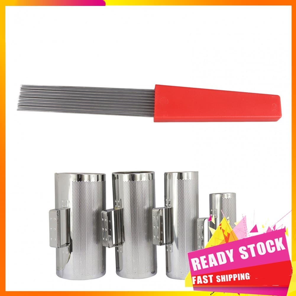 Gfgfgfgg Guiro escova raspador de aço inoxidável profissional percussão scratcher substituição acessório para banda