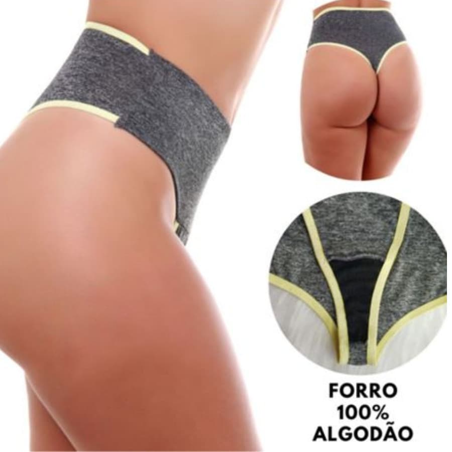 Calcinha Modeladora Feminina Cintura Alta Controle Leve Abdômen Conforto Diário Sem Marcar Roupa