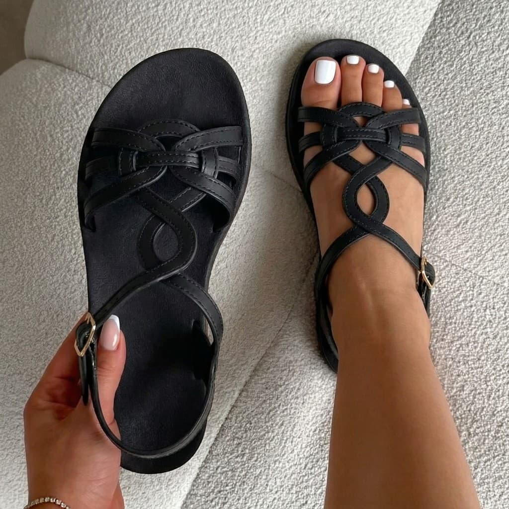 Sandália Feminina de Luxo Casual e Conforto no Dia a Dia Lançamento - Hortências