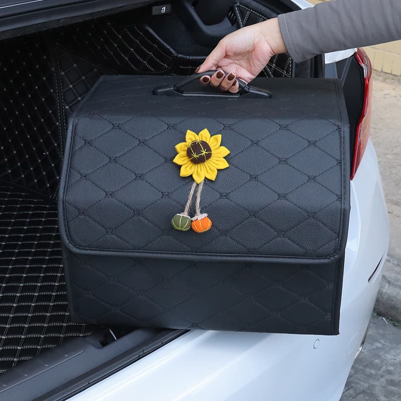 Caixa de armazenamento de tronco carro dobrável caixa de armazenamento multifuncional suprimentos interiores do carro Da