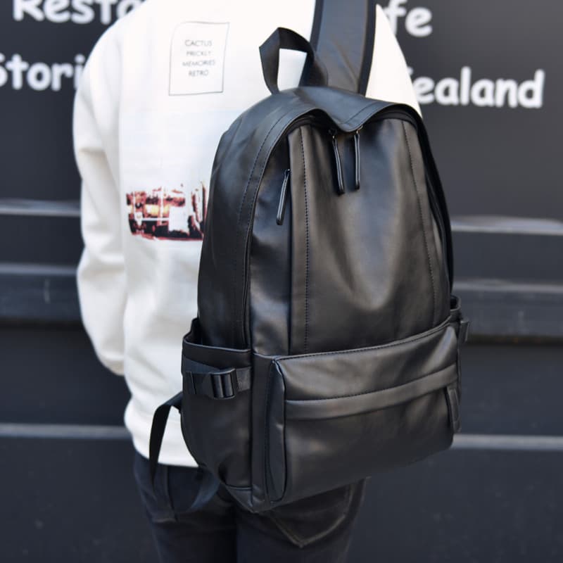 Novo estilo de couro genuíno moda mochila masculina versão coreana na moda mochila estudante mochila Casual All-Match sa