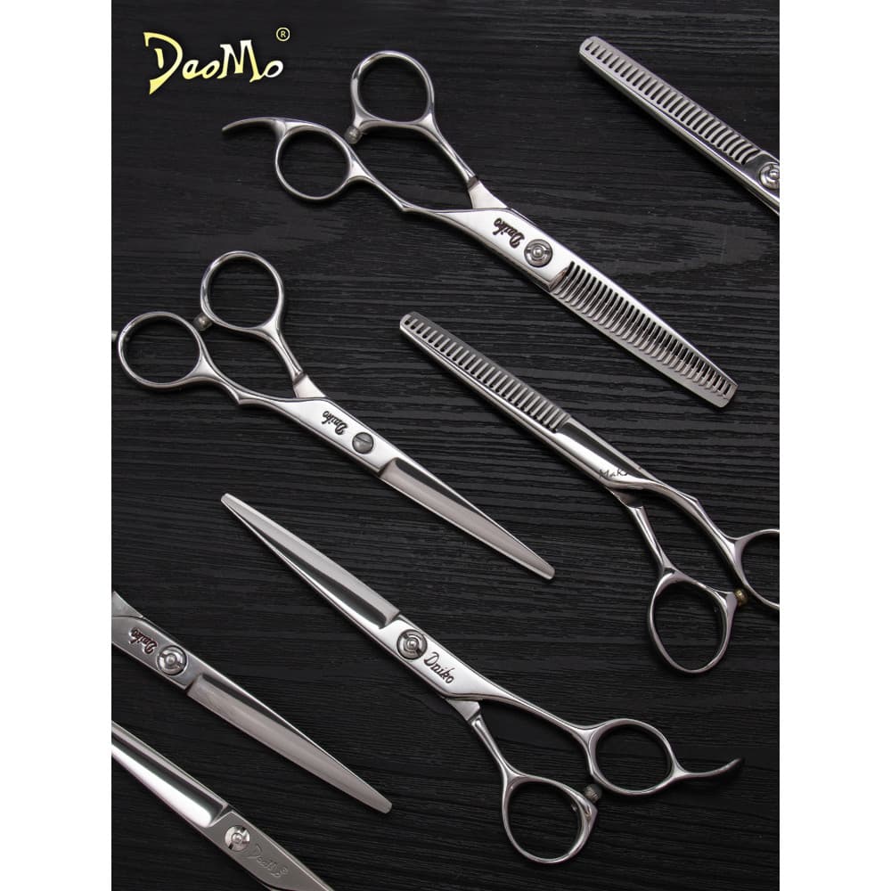 Danic cabeleireiro tesoura profissional cabeleireiro profissional conjunto de tesouras de corte de cabelo tesoura plana