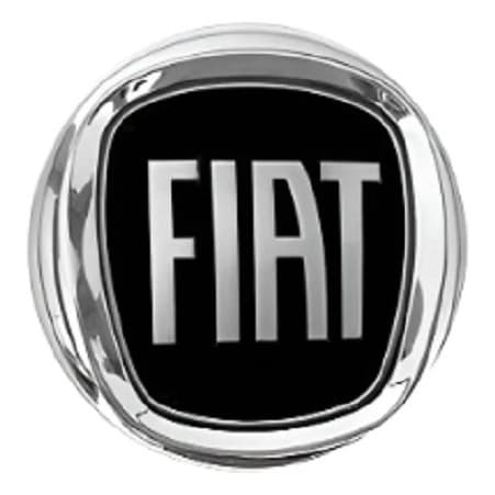 Emblema Resinado Adesivo 13mm Chave Canivete Fiat Preto - Preto