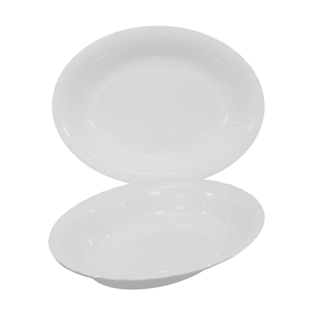 Travessa Salada Oval Funda 30x23cm Branca Melamina Bestfer