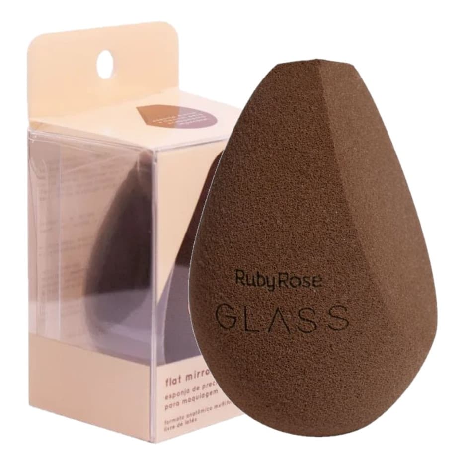 Esponja De Maquiagem Glass Super Macia Chanfrada by Ruby Rose - HBS06