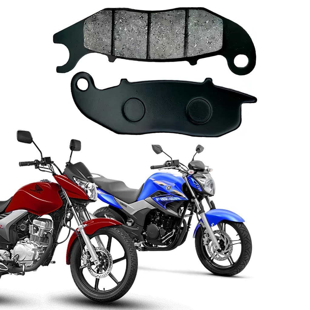 PASTILHA DE FREIO MOTO HONDA TITAN 150 MIX 2009 YAMAHA FAZER 250 2016 FORCE TEK