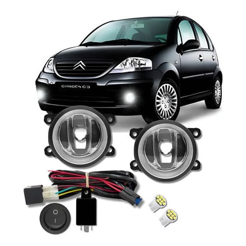 Kit Farol De Milha Citroen C3 2009 2010 2011 2012 + Brinde