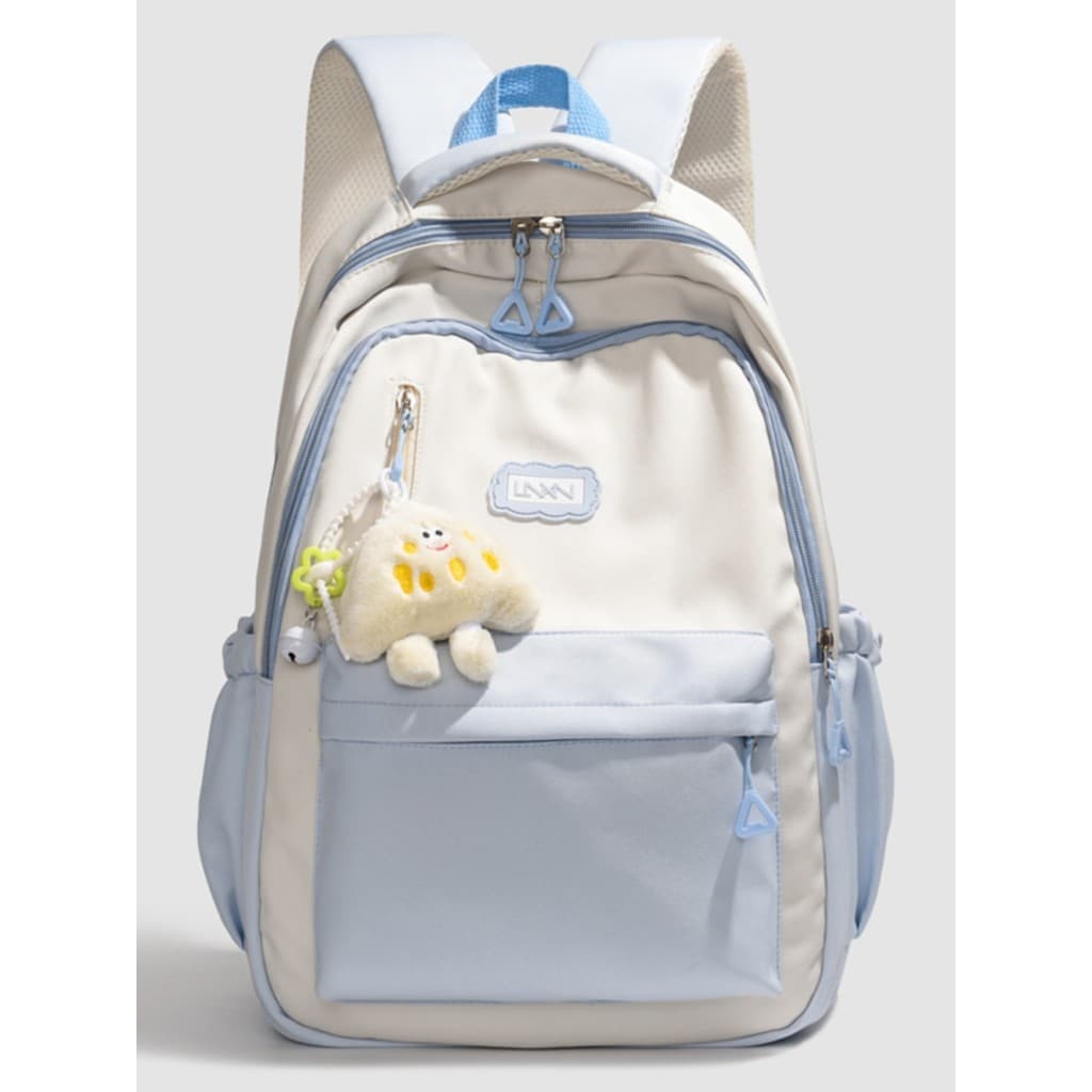 High-End contraste cor mochila Original novo estilo na moda feminino estudante universitário mochila de grande capacidad