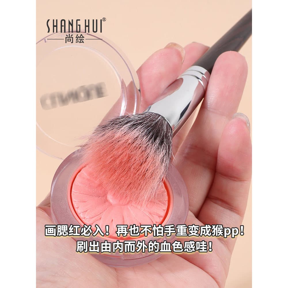 Shanghui Dot Color Brush Blush Brush Lã Macia Pó Solto Pincel de Maquiagem Destaque Pincel de Fundação Pincel de Maquiag