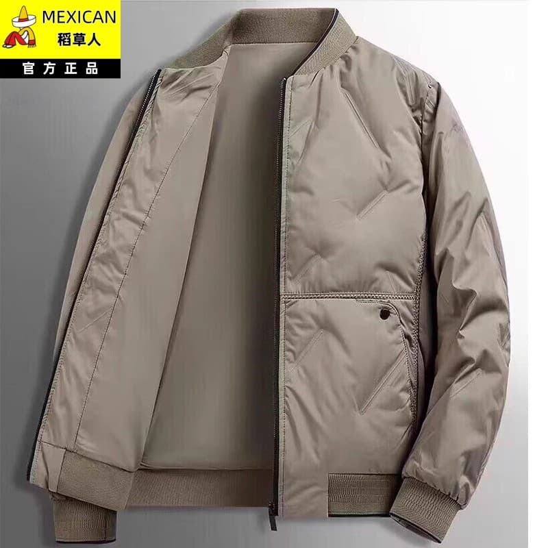 Espantalho jaqueta masculina outono inverno engrossado quente Casual gola alta ajuste fino frio-Pro