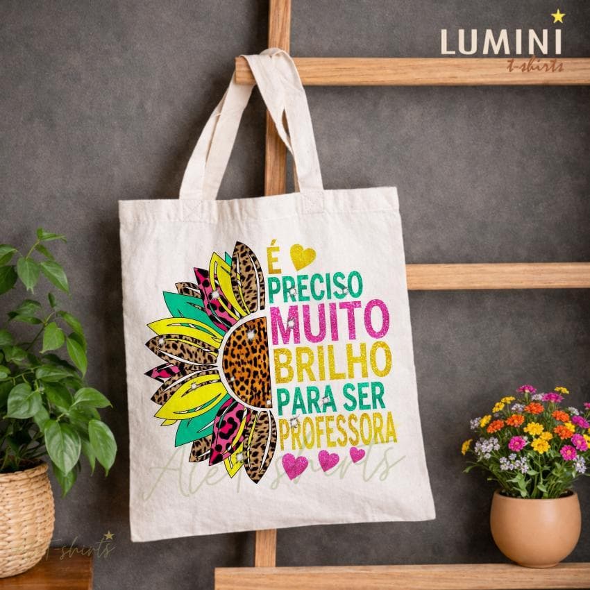 Bolsa ECOBAG sacola Flor Unissex ecobag Casual Verão dia a dia educação infantil pedagogia escola