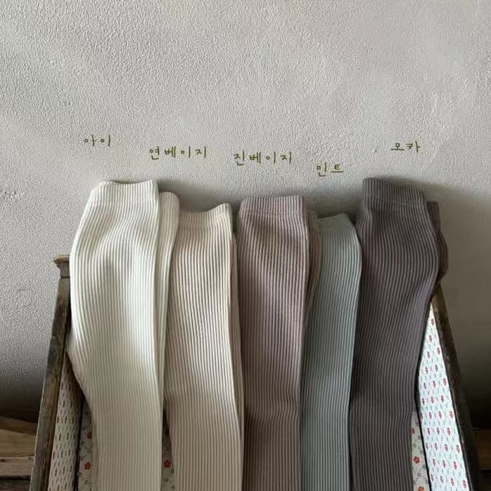 Primavera outono masculino feminino bebê Pit listrado algodão cor sólida Leggings bebê All-Match calças de ajuste fino s