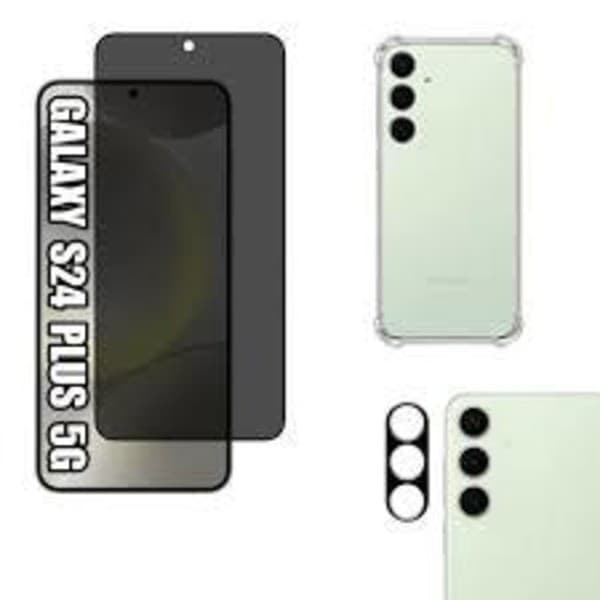 Capa + Película 3D Privacidade + Câmera para Samsung Galaxy S24 Plus