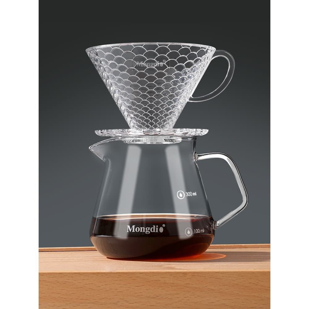 Mongdio conjunto de cafeteira artesanal, filtro de café, copo, filtro de café, funil de fermentação manual, conjunto de