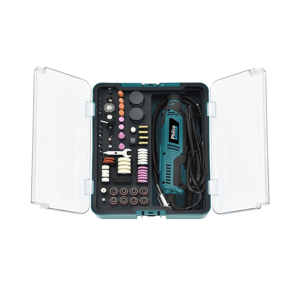Micro Retifica Philco 120 Acessórios + Eixo Flexível PRT180