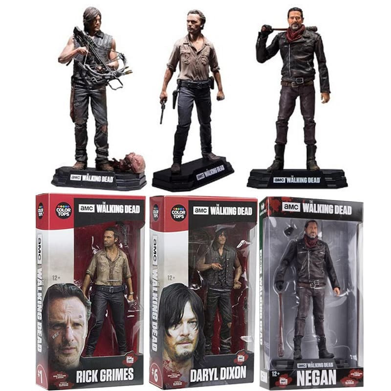 Figura De Ação Rick Grimes Daryl Dixon Negan amc Cor tops The Walking Dead Action Figure Modelo Colecionável
